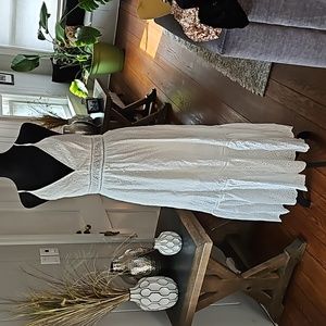 White eyelet summer dress